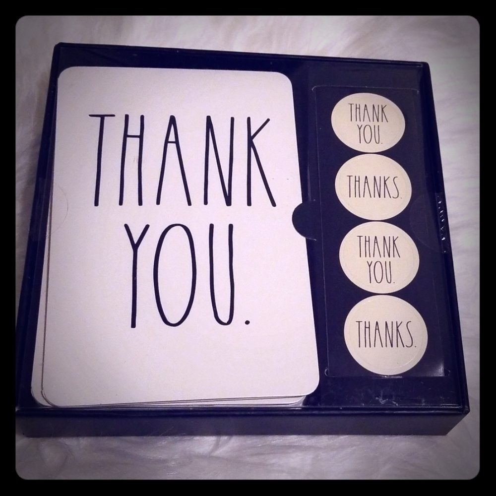 Rae Dunn THANK YOU. Card Set - Picture 1 of 2